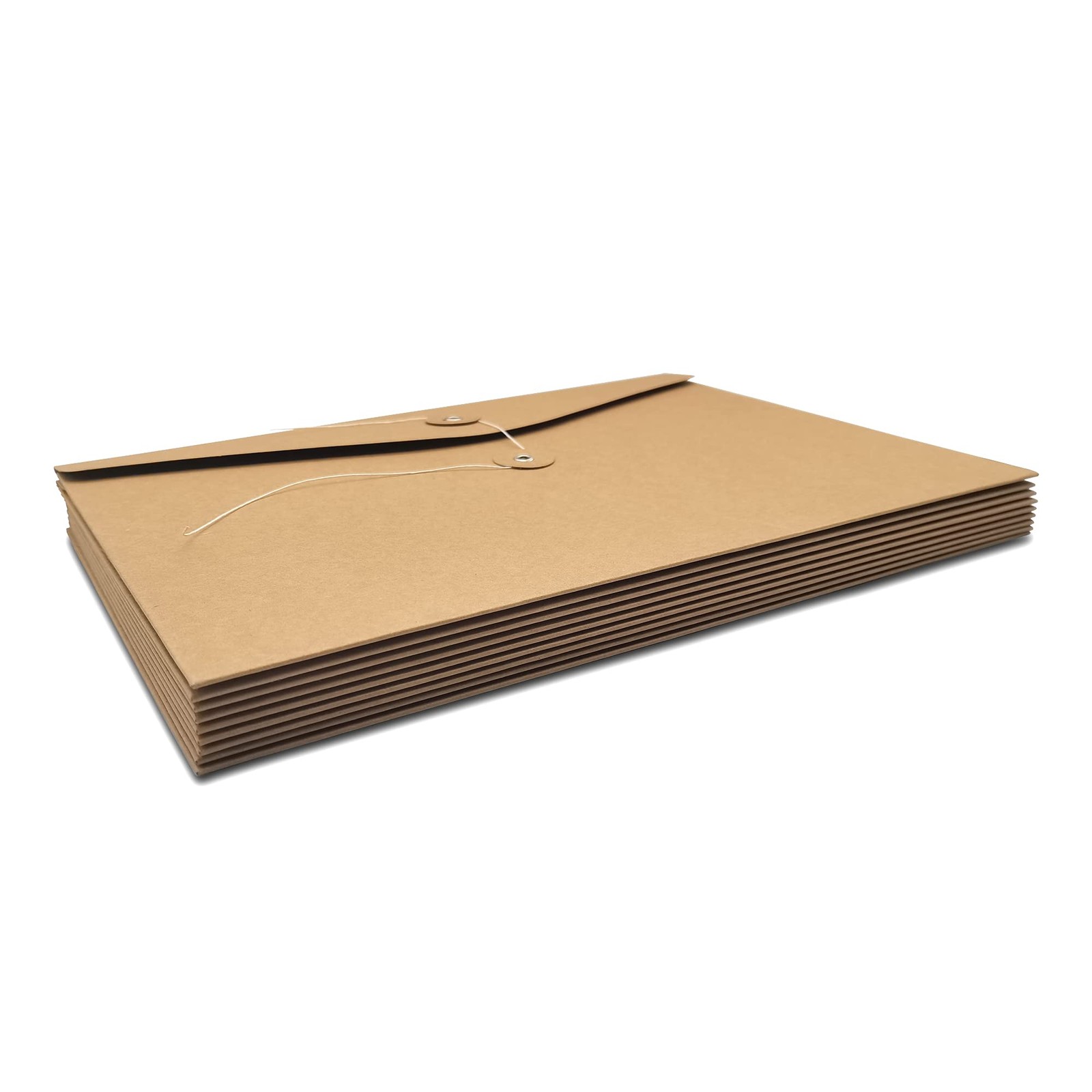 Funny live 10 Pcs A4 Kraft String Envelope File Folders Horizontal Version