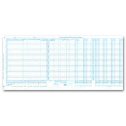 150NJ Payroll Cash Disbursement Journal 24 1/2 x 11″ – QTY 25