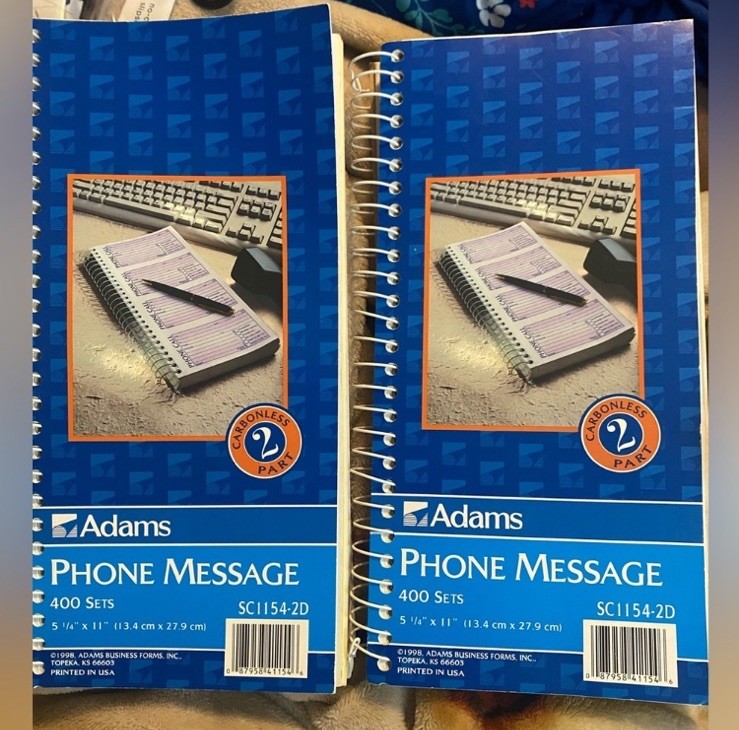 Adams Phone Message Value Pack 2 Books 800 Count Carbonless Duplicate SC1154-2D