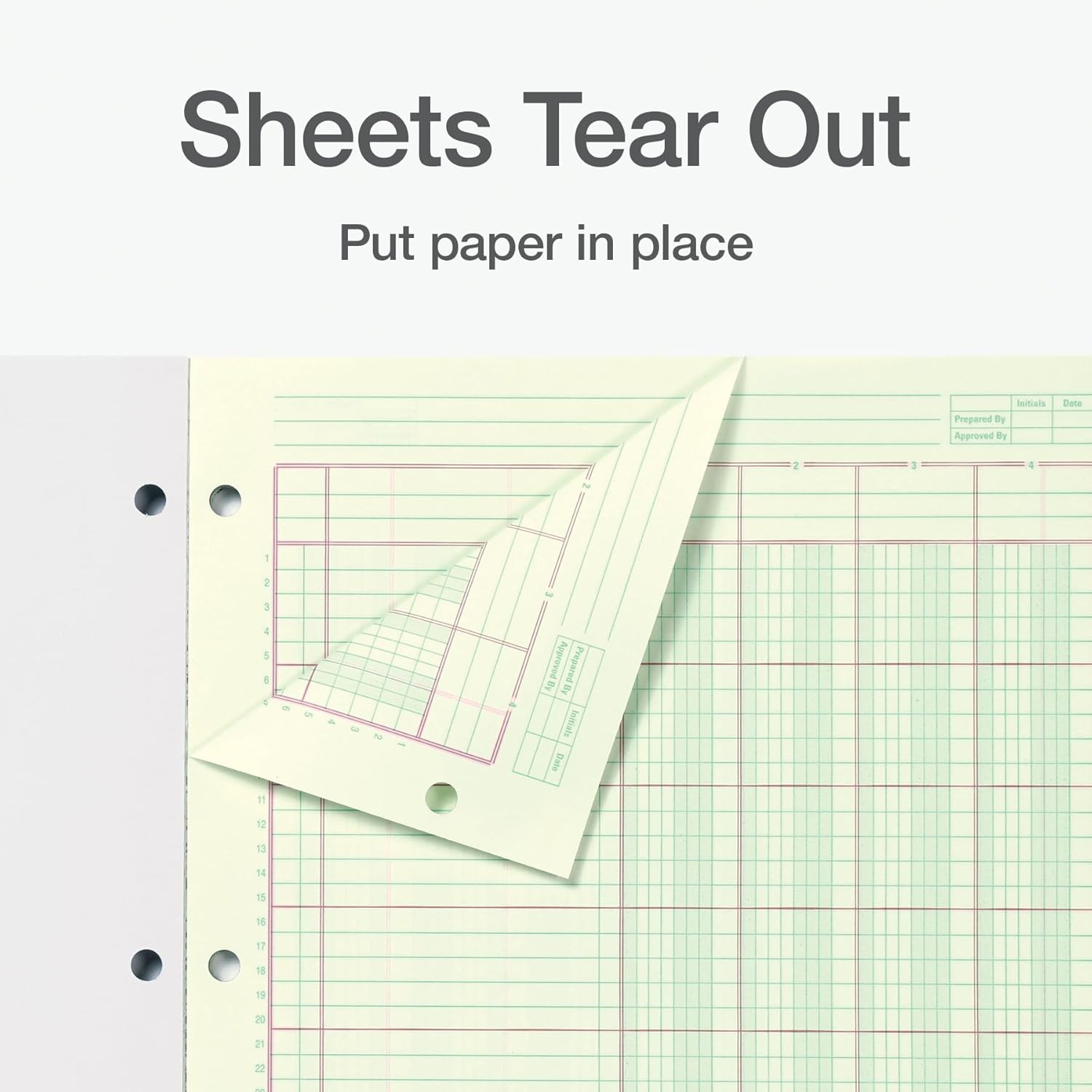 4 Column Ledger Analysis Pad, 8.5″ x 11″, 100 Pages, Green