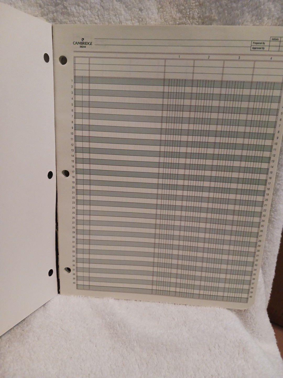 2 Norcom & Mead Columnar Ledger Pads 4 Columns 8.5″ x 11″ Letter Size 50 Sheets