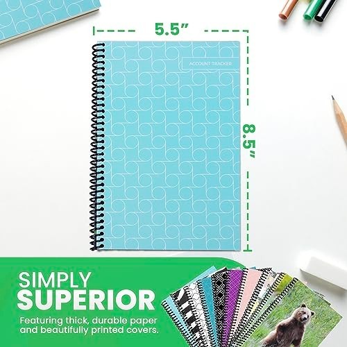 Premium Check Book Register & Debit Card Ledger Notebook – Expense Tracker, 2 Pc