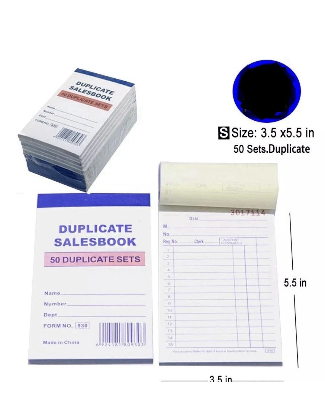 5 Sales Books Two Part Carbonless