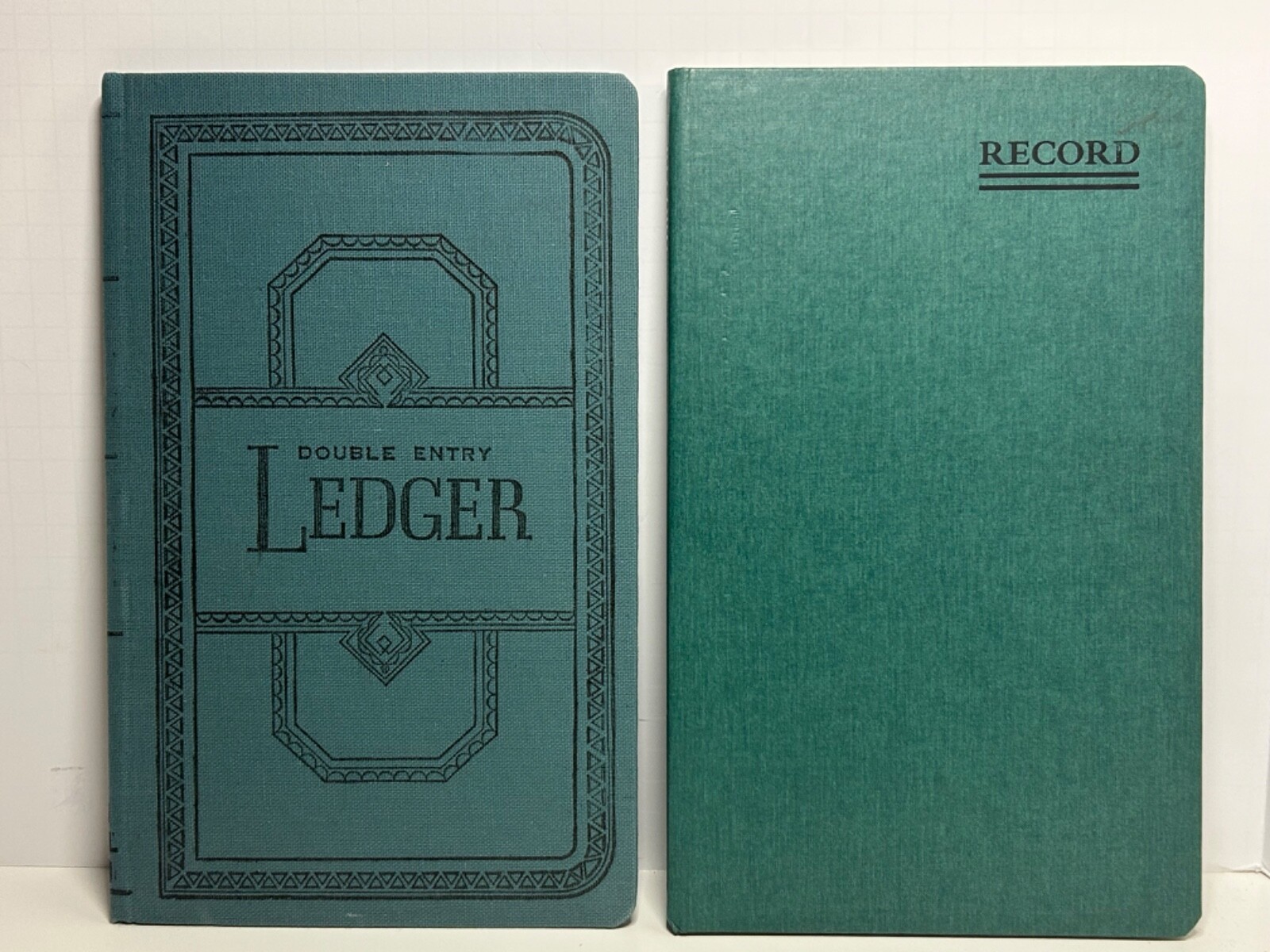Vintage BOORUM & PEASE & NATIONAL Columnar & Ruled Line LEDGER BOOKS – Qty 2 NOS