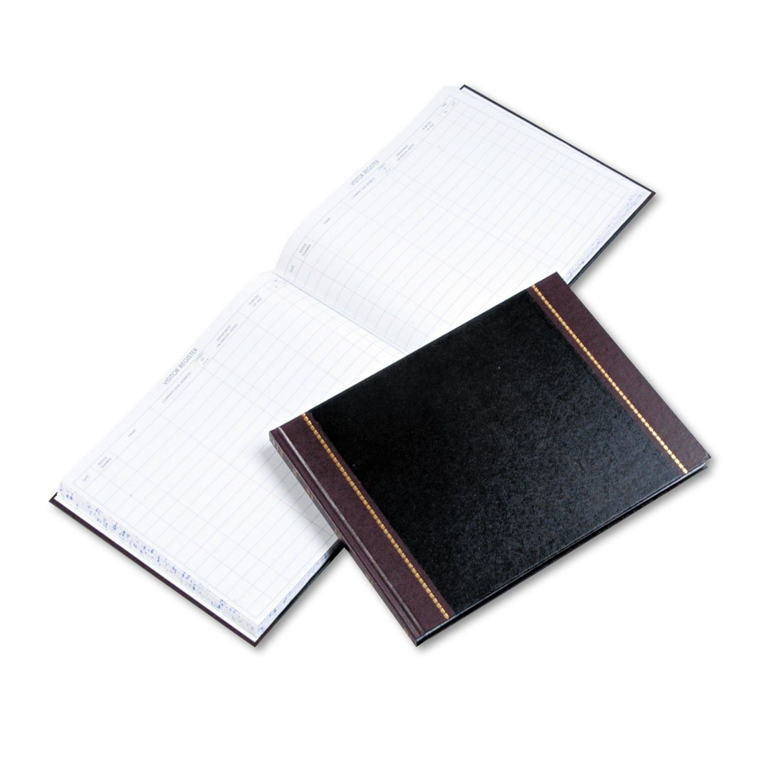 Wilson Jones S491 Detailed Visitor Register Book, Black (Pack of 1),