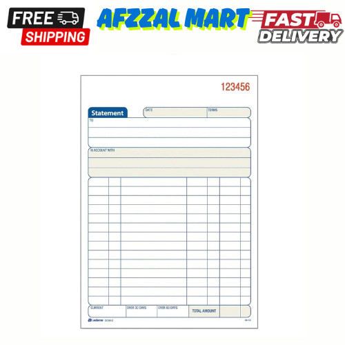 Adams Statement Book 2-part Carbonless White/canary 5-9/16 X 8-7/16 Inches 50…