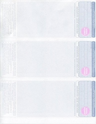 300 Computer Checks “Ultimate Security” – Heavy Paper 28# Blank Check Stock for