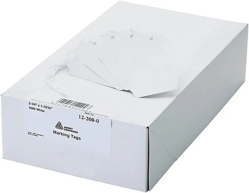 Avery 12200 Medium-Weight White Marking Tags, 3-1/4 x 1-15/16, 1000/Box