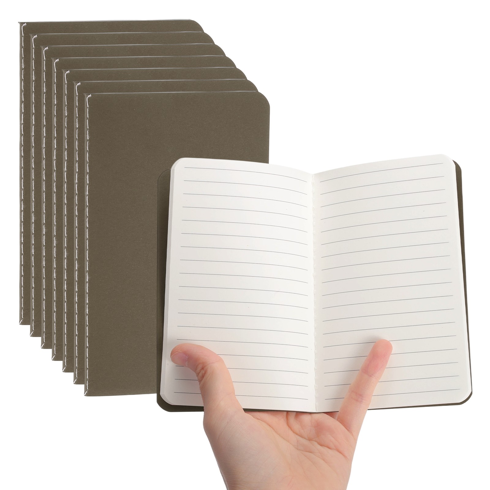 5 Pack A6 Notebook, A6 Journal Mini Notebook Pocket Kraft,Brown