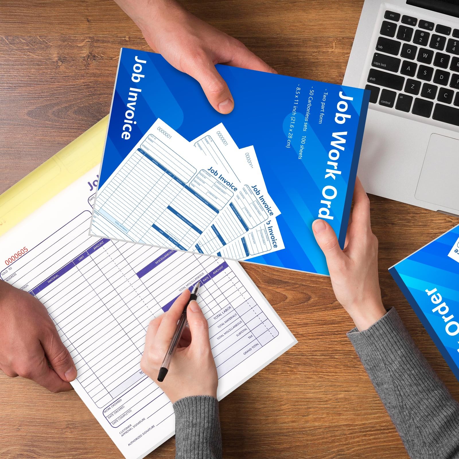 50 Set Job Work Order Forms Invoice