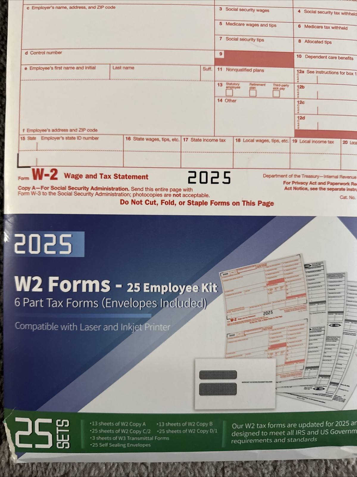 2025 W2 Forms 25 Recipients