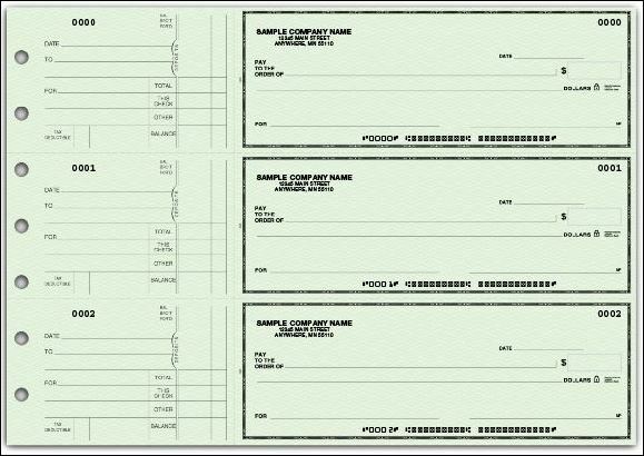3-On-A-Page Business Checks with Side Stub 5 Colors with Free Logo 250 ct. *NEW*