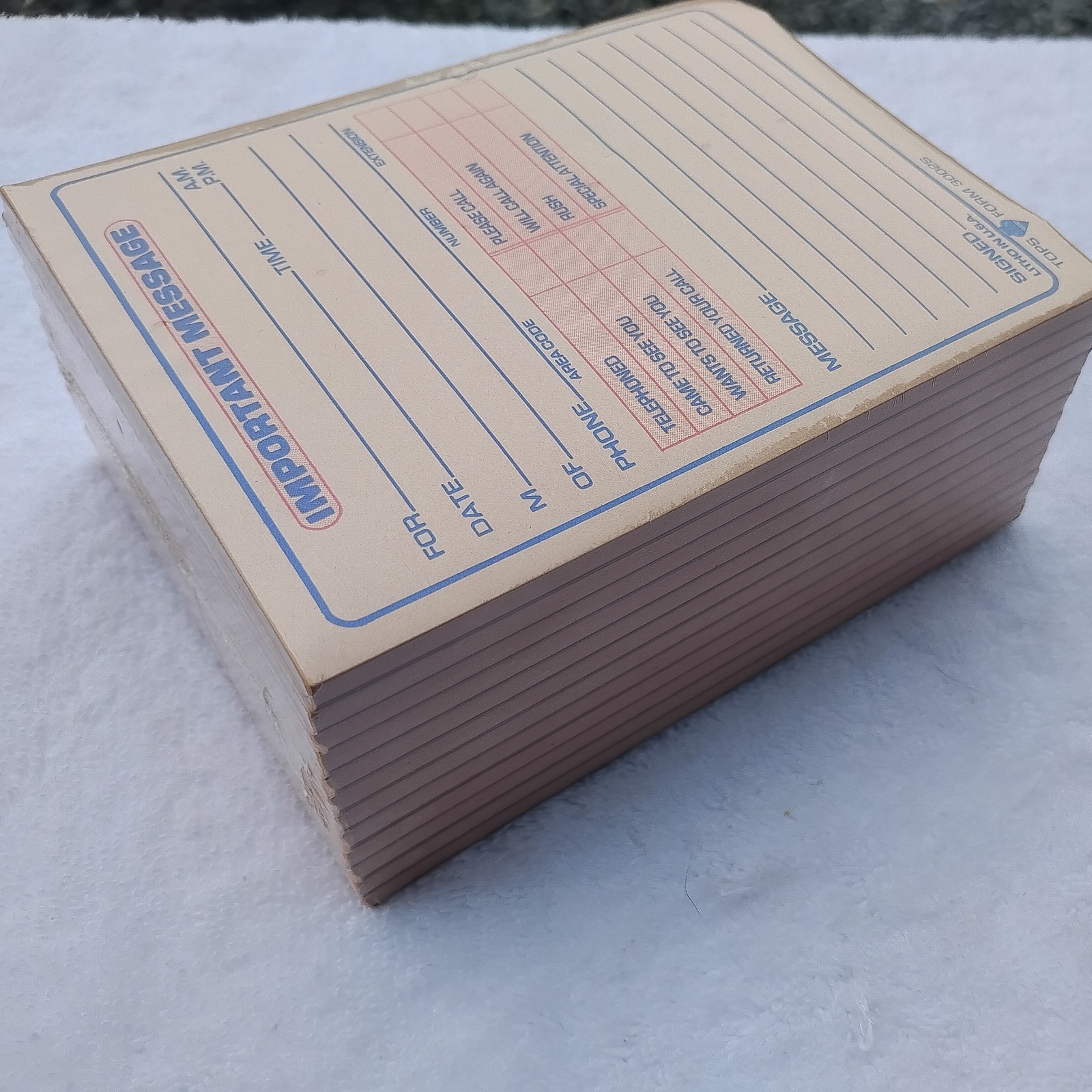 TOPS Important Message Pad Form 3002S While You Were Out 4.25 x 5.5