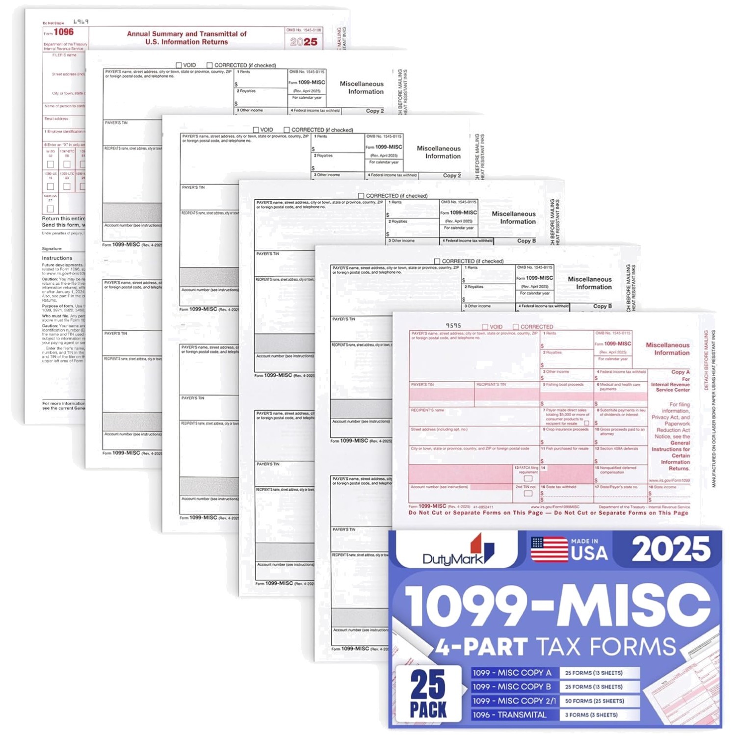 Complete 2025 1099 MISC Forms Kit for 25 – Hassle-Free Tax Preparation