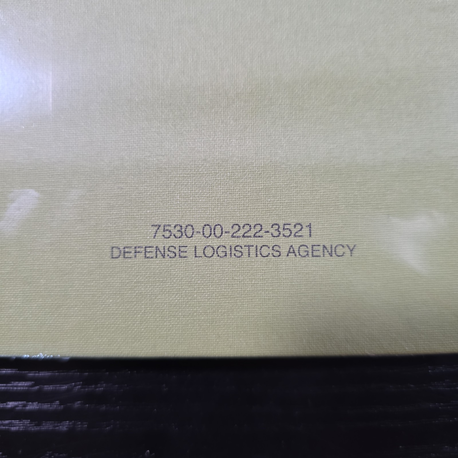 Federal Supply Service Hard Cover Lined Notebook 7530-00-222-3521 Green GPO