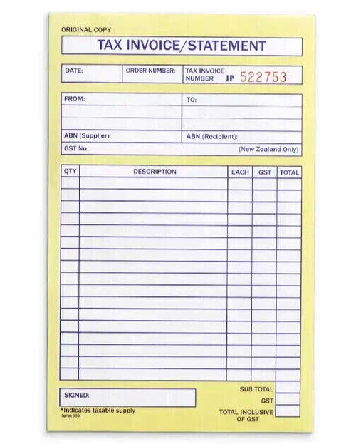 NEW 4 x Spirax 555 Invoice & Statement Book Dup 207 x 144mm 40897