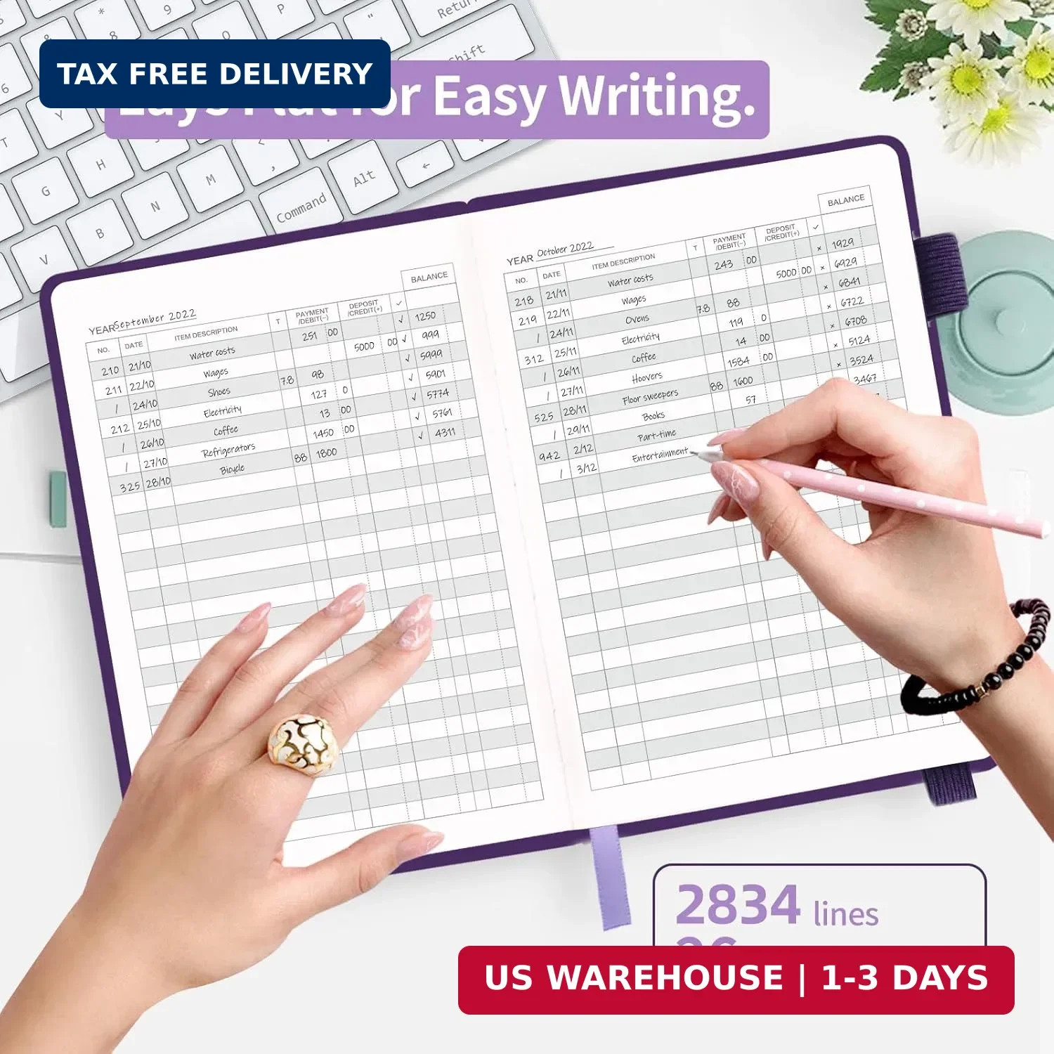 Check Registers for Personal Checkbook, Blugool Checkbook Register with Check &