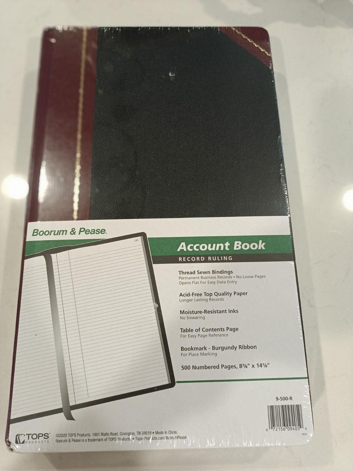 Boorum & Pease 9-500-R Account Ledger Book, 500 Pages, Record Ruled, New