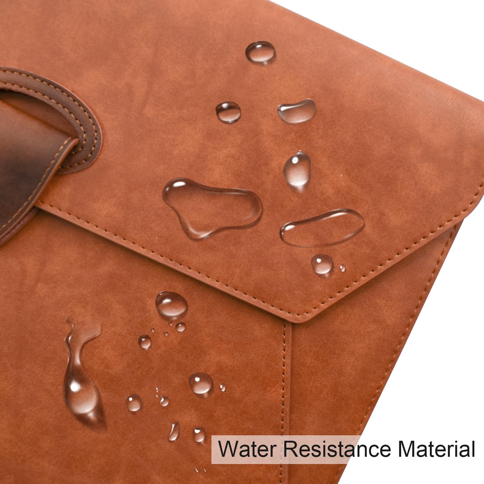 VANRA PU Leather File Folder Document Organizer Holder Waterproof Brown