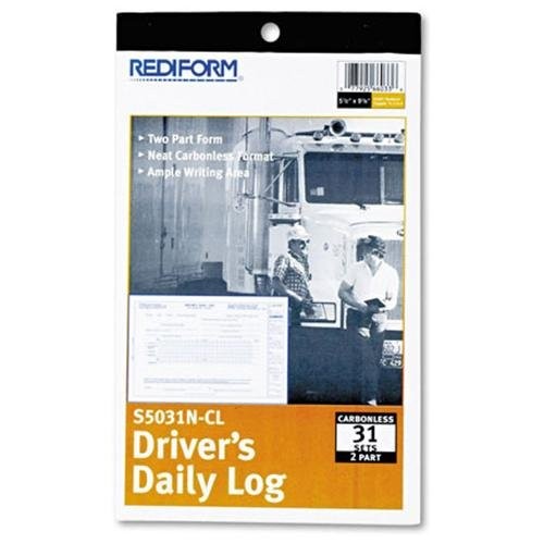 Rediform S5031NCL Carbonless 2-Part Driver’s Daily Log Book 31 Forms