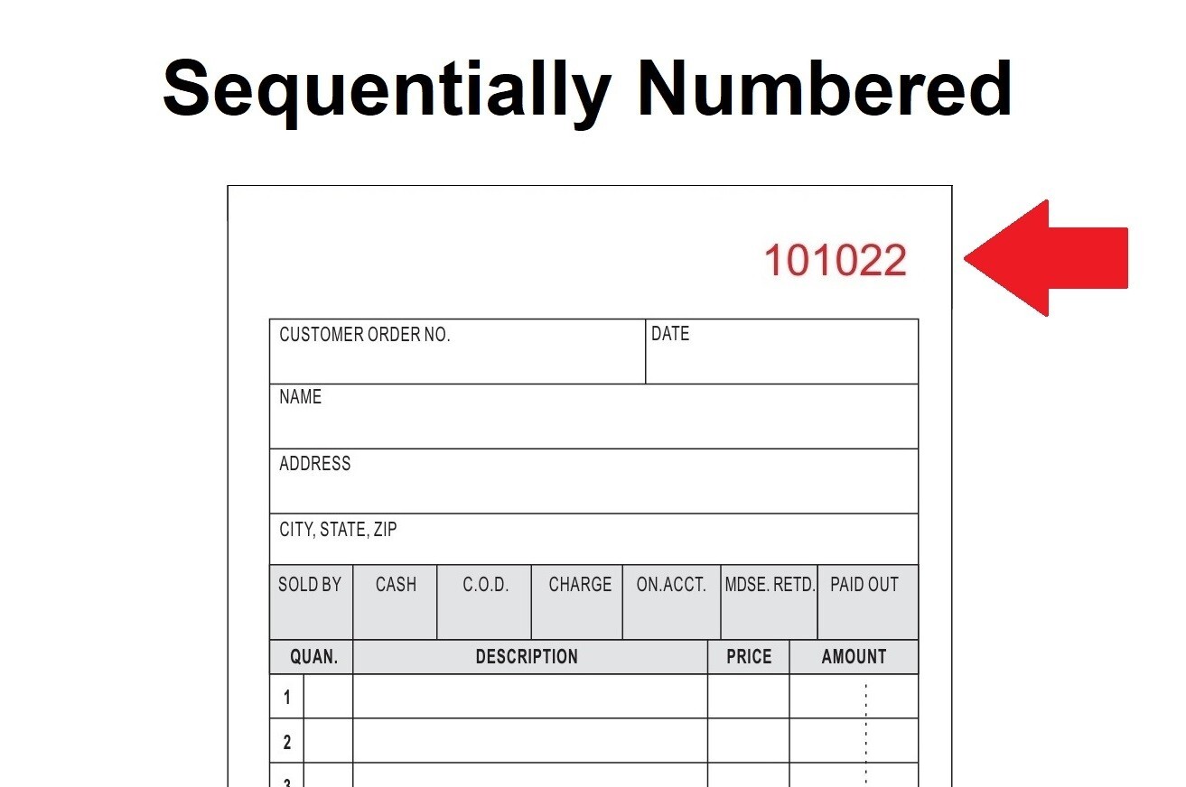 Sentinel Sales Order Forms, 2-Part Carbonless, 6 Books of 50 Sets