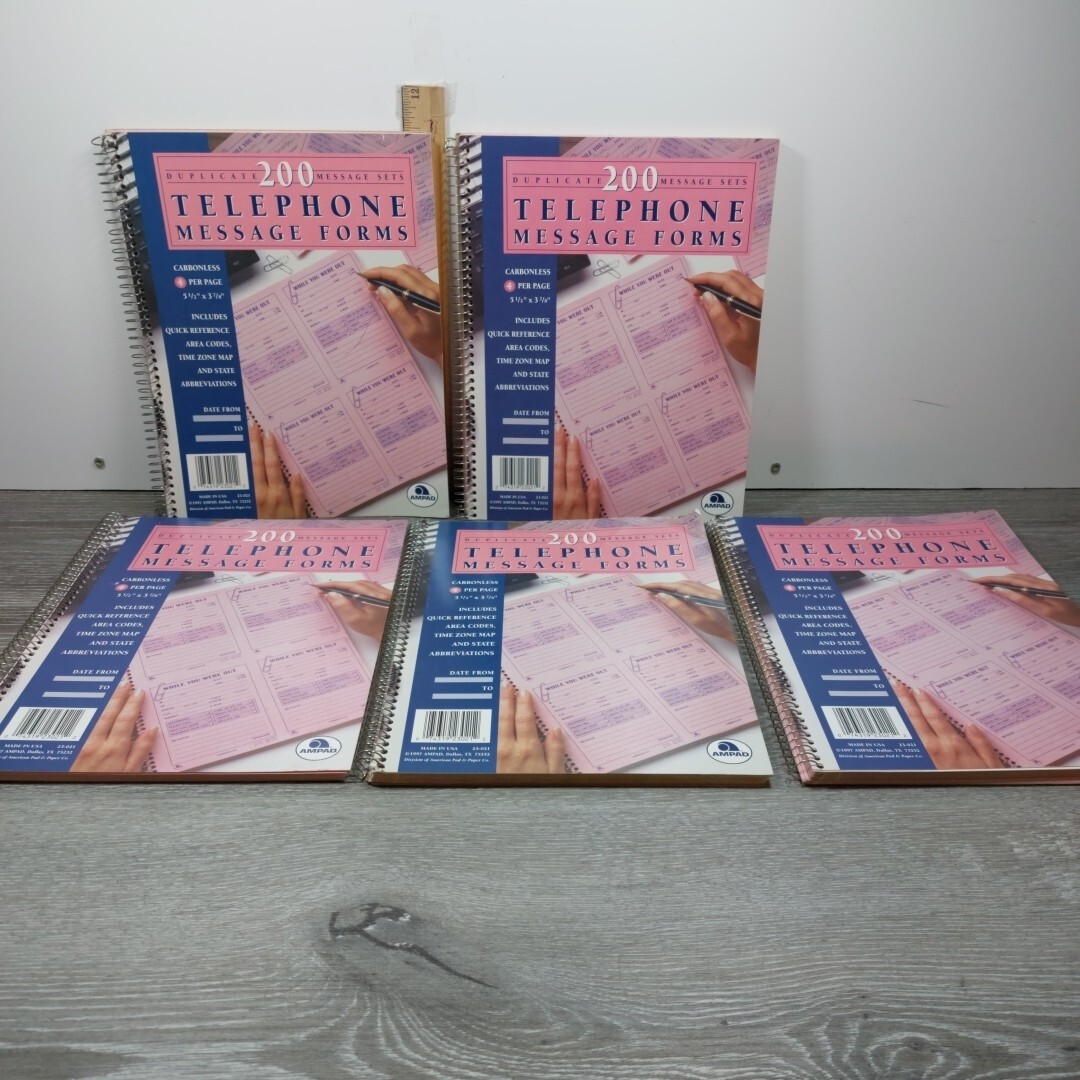 5 – Ampad Duplicate 200 Message Sets Telephone Message Form“While You Were Out”.