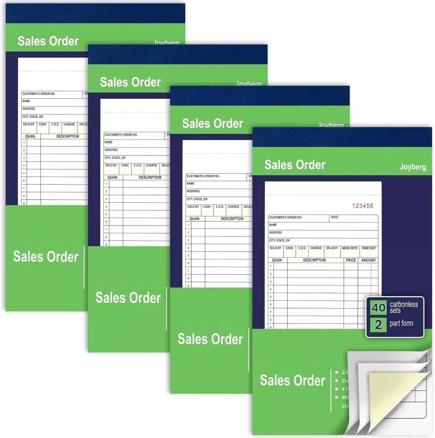 4 Pack Receipt Book, 4.17inx7.2in Receipt Book with Carbon Copies, 2-part … |