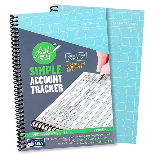Premium Check Book Register & Debit Card Ledger Notebook – Expense Tracker, 2 Pc