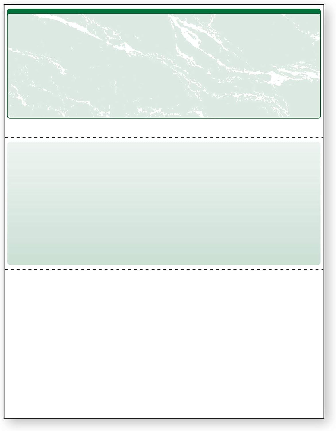 Secure and Stylish Green Marble Business Checks, 500 Sheets – ANSI Compliant