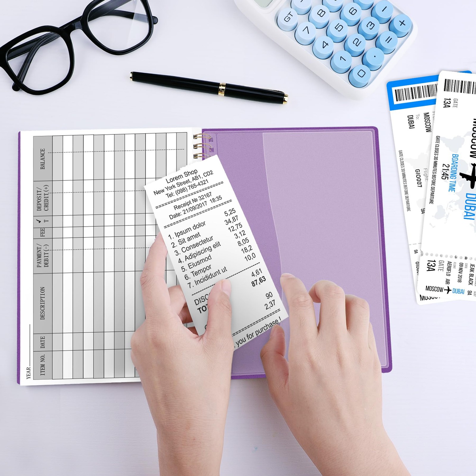 Check Registers for Personal Checkbook, Transaction Expense Ledger Log Book f…