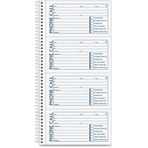 Adams Phone Message Book, Carbonless Duplicate, 5.50 x 11 Inches, 4 Sets per