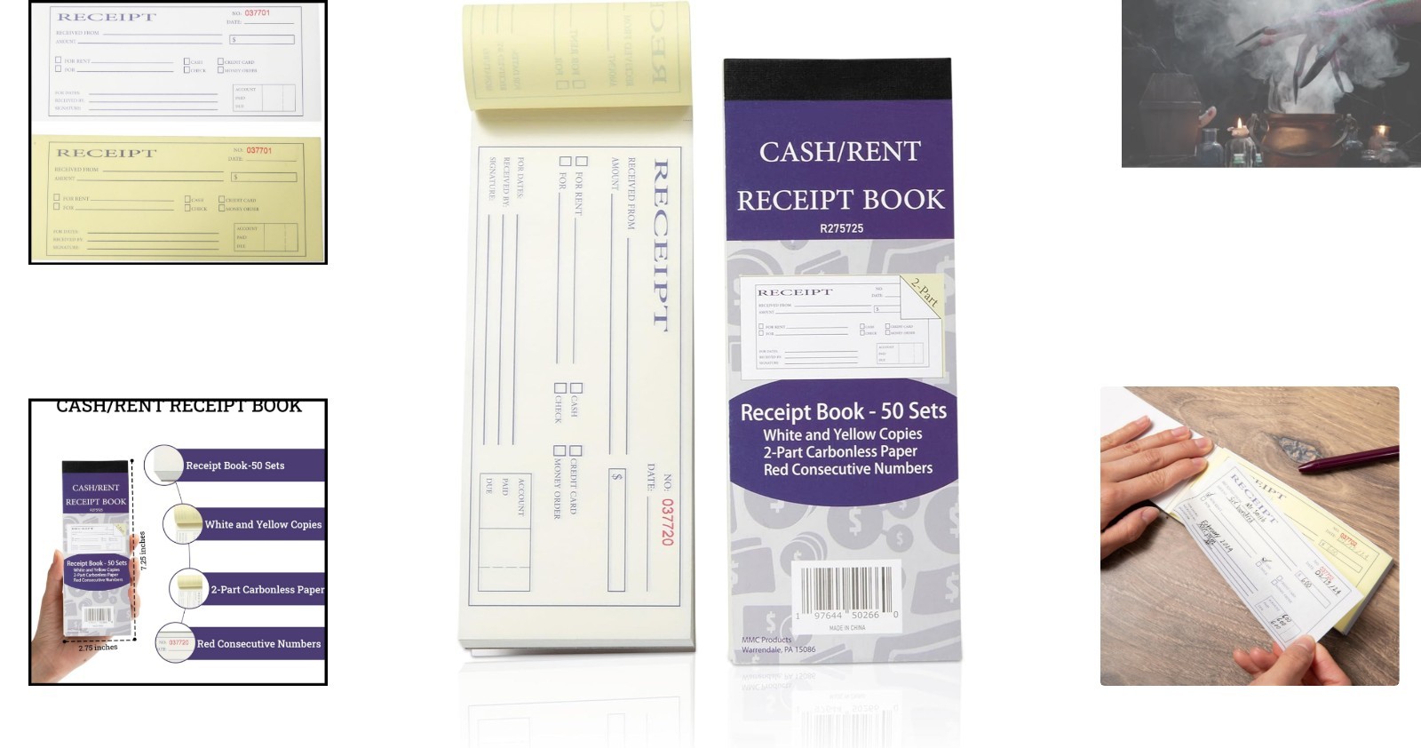 Compact 2-Part Carbonless Receipt Book for Small Business Transactions – 50 Sets