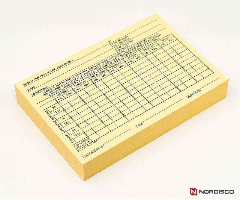 Tops 3017 Weekly Time Report Card, 4 x 6″, Buff Index Stock, 2 Packs of 100