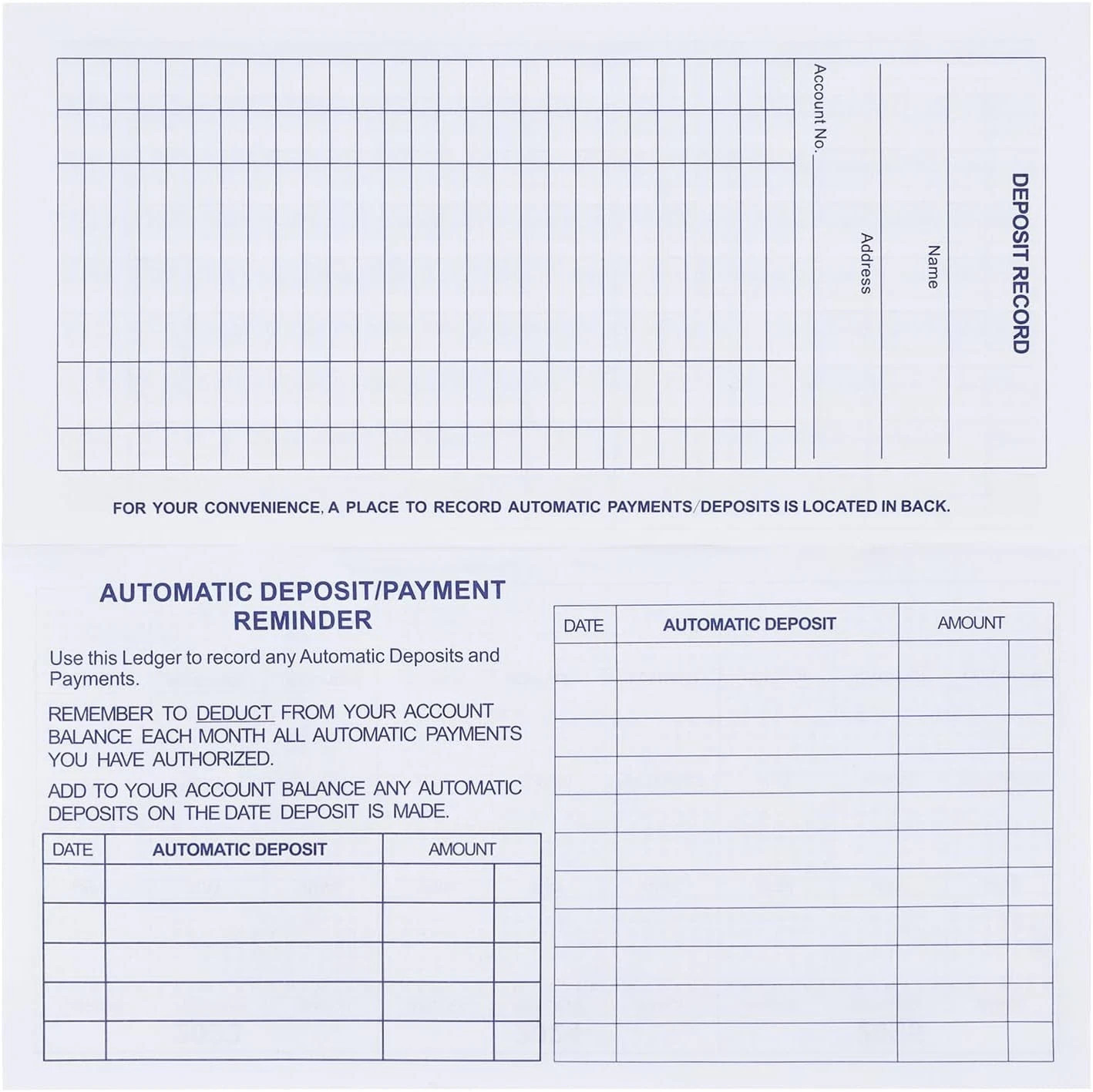 20 Pack Checkbook Register Check Registers for Personal Blank Ledger Transaction