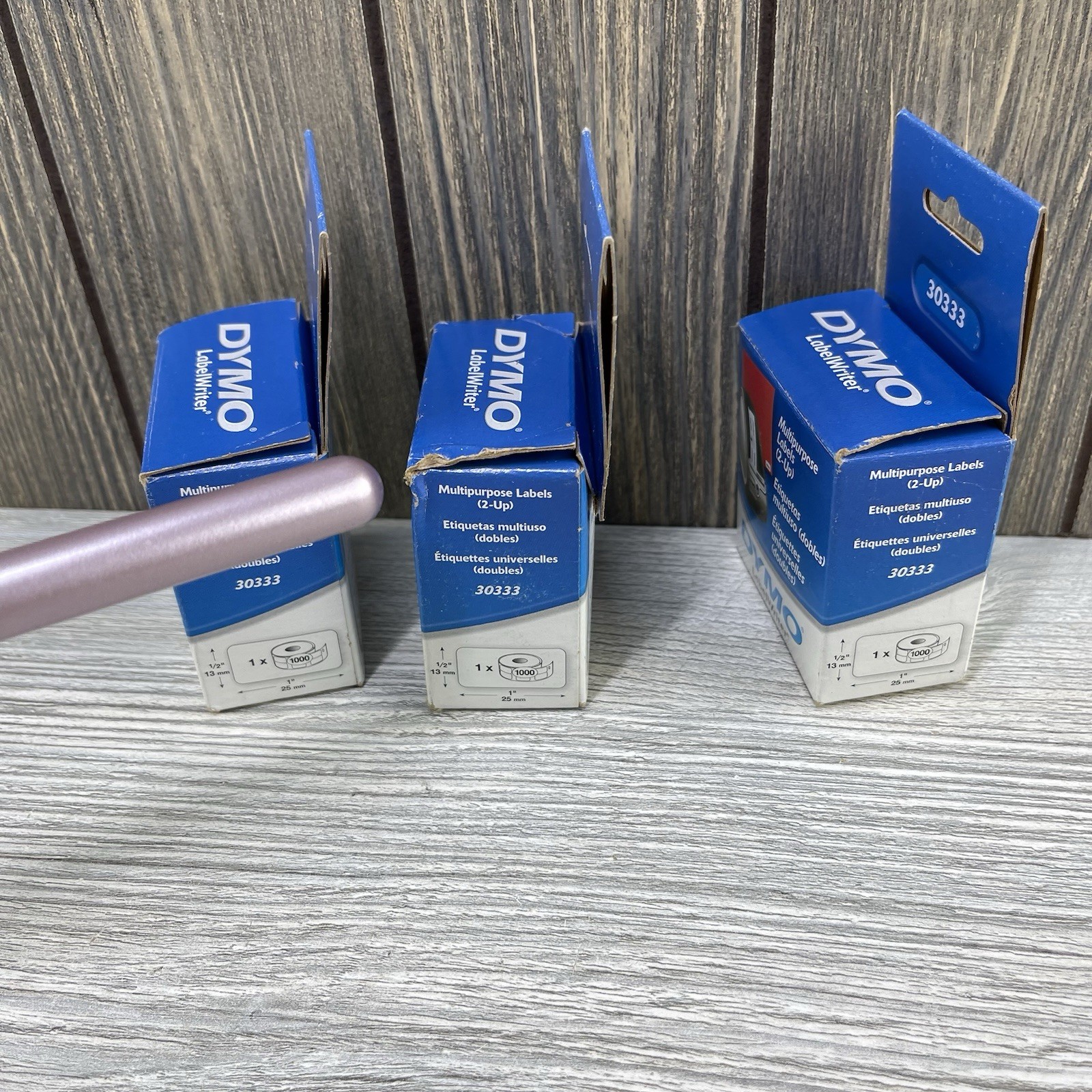 DYMO LabelWriter Multipurpose Labels 1/2 x 1 White 1000 Labels/Roll 30333 Lot 3
