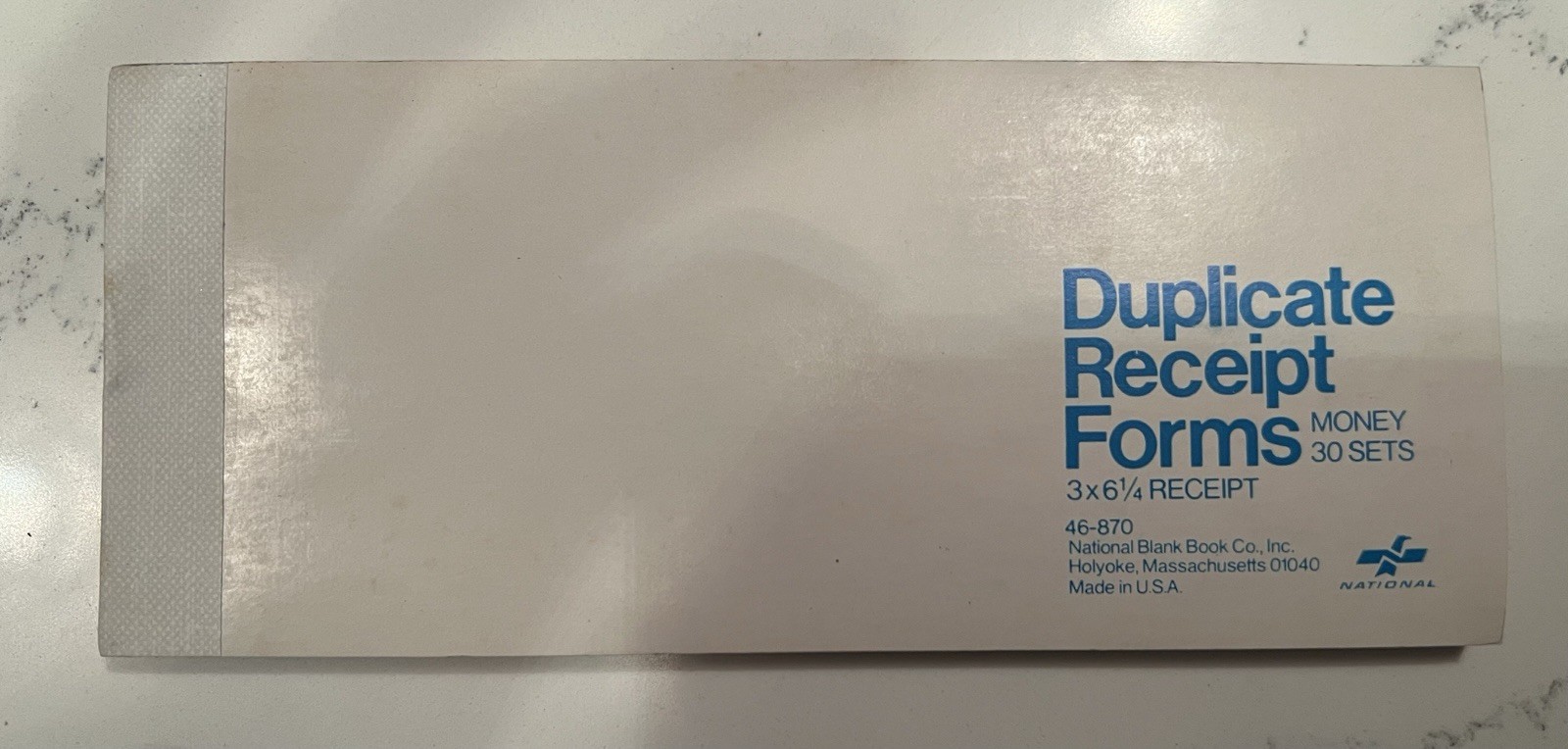 3 VTG Books of 30 Sets of Duplicate Receipt Forms Using Carbon Copy 3” x 6 1/4”