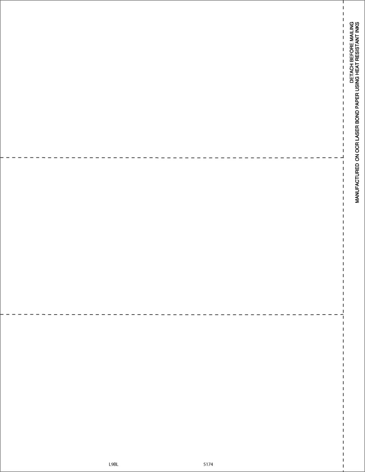 2023 IRS Tax Form 5174 – 1099/W2G Blank 3-Up No Backer w/Stub – 100 forms