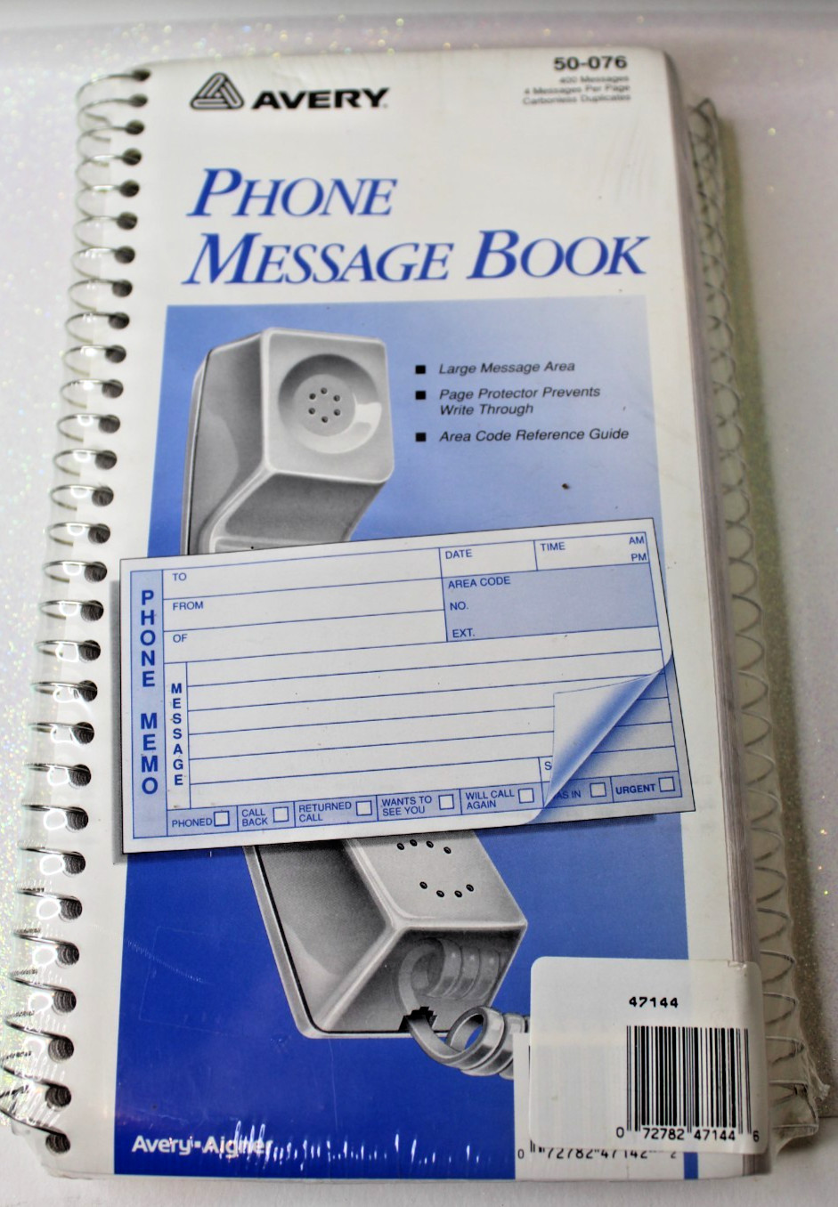 2 NOS Avery Phone Message Books #50-076 – Sealed – Carbonless 400 Messages Each
