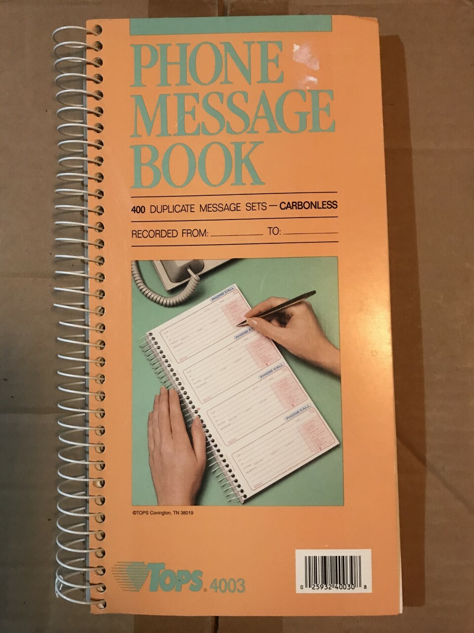 TOPS Phone Message Forms Book Carbonless Duplicate – 400 Sets per Book