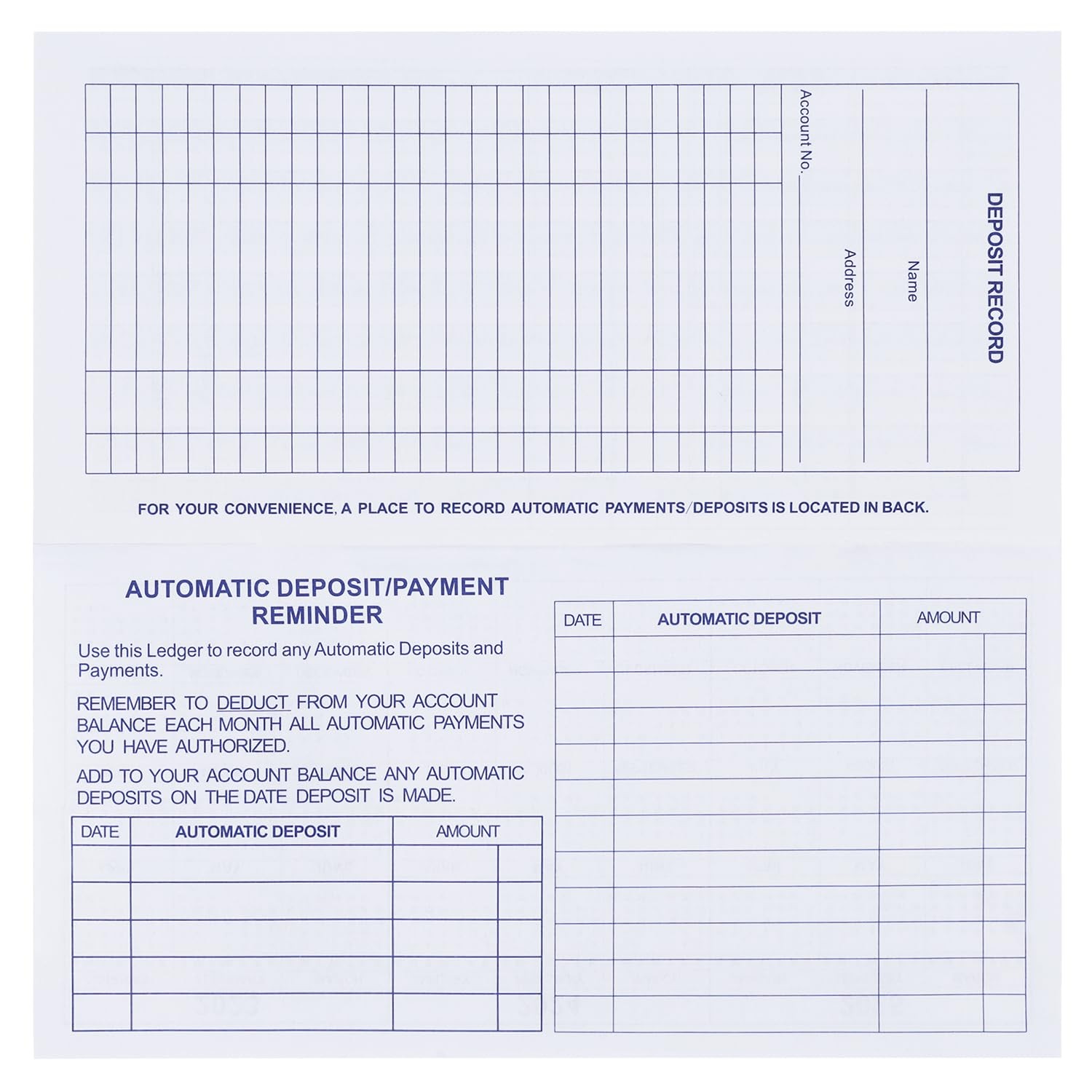 20 Pack Checkbook Register Check Registers for Personal Blank Ledger Transaction