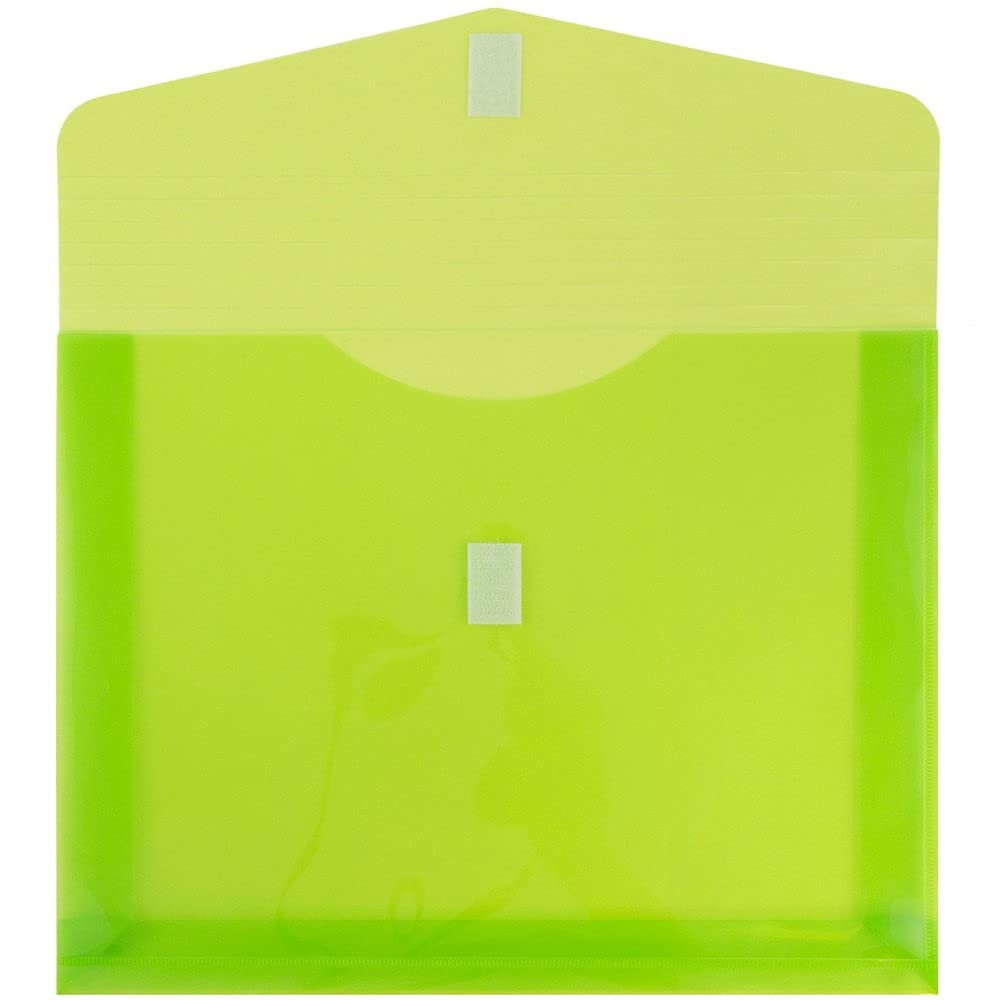 JAM PAPER Plastic Expansion Envelopes 2″ Expansion, Assorted Colors 6 Pack