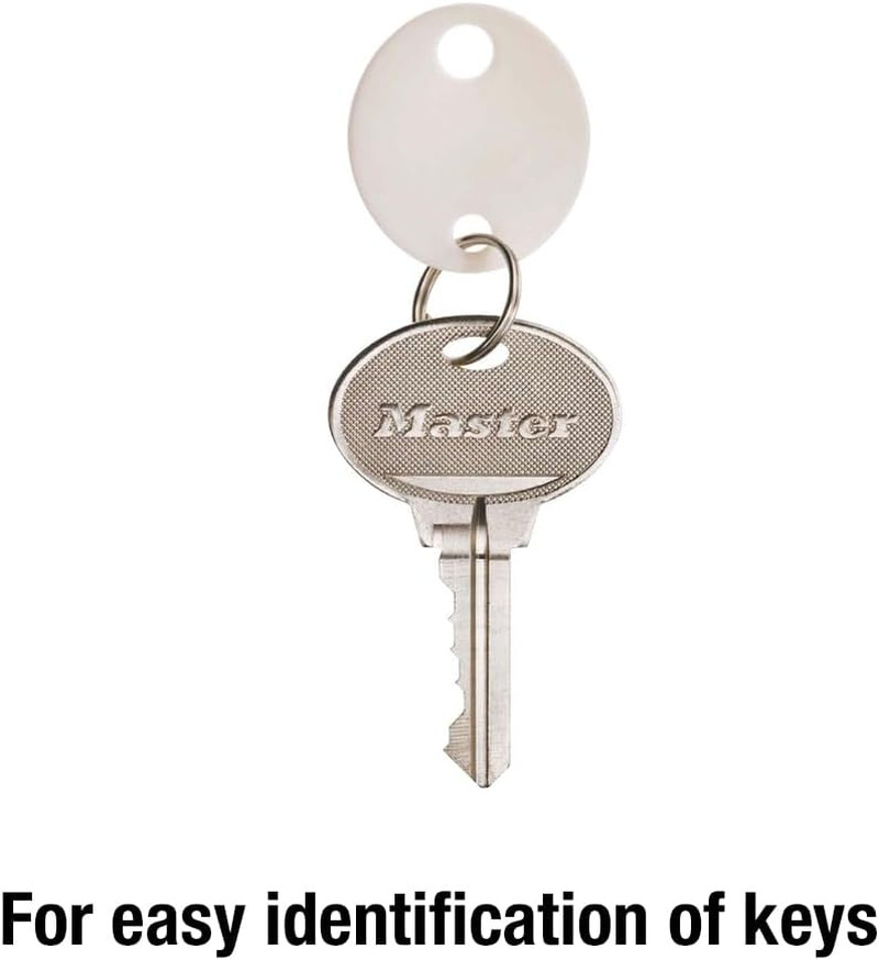 Master Lock 7116D Plastic Key Tags, 20 per Bag, White