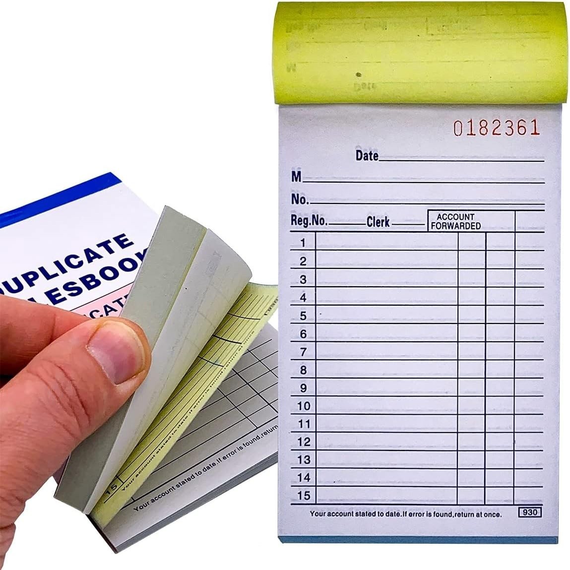 20-Pack Carbonless Sales Order Books – 3.5″ x 5.5″ for Easy Transaction Tracking