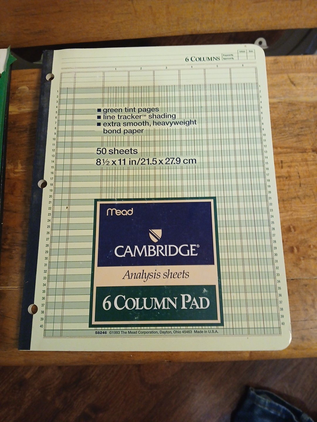 Lot of 3 Vintage Wilson Jones/Cambridge/ ExecutiveColumnar Pads 4&6 Column