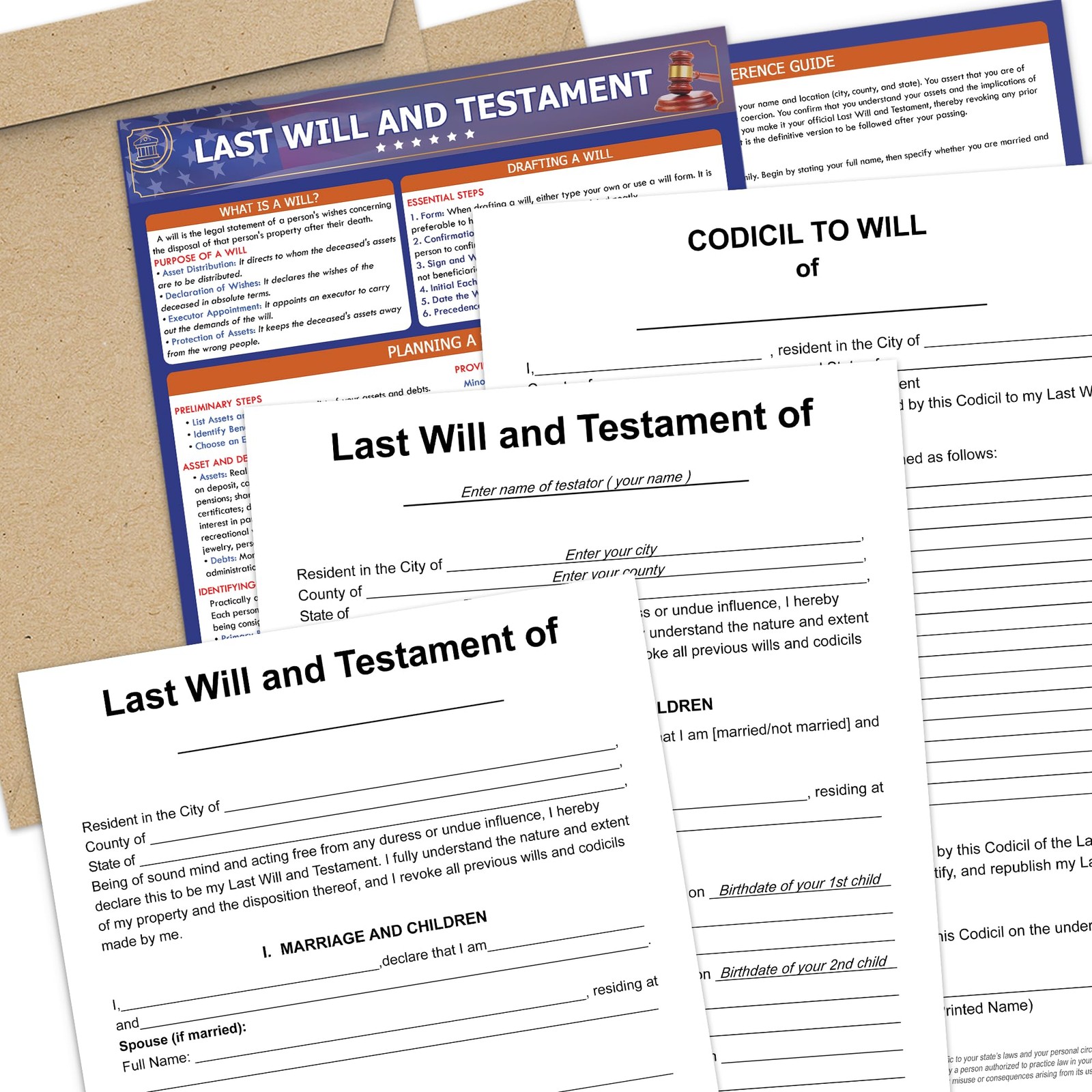 KING PRINT Last Will and Testament Kit 2026 – Legal Will, Trust Forms for…