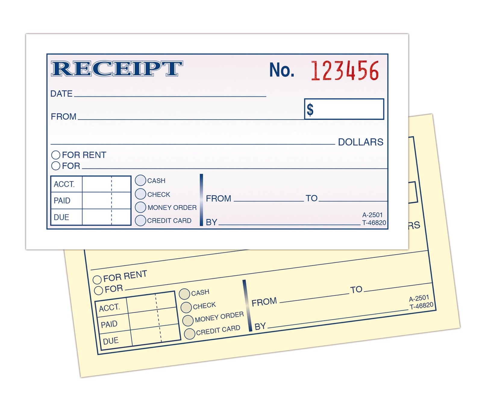 Adams Office 3 Pack Money And Rent Receipt Books Carbonless 50 Sets Each