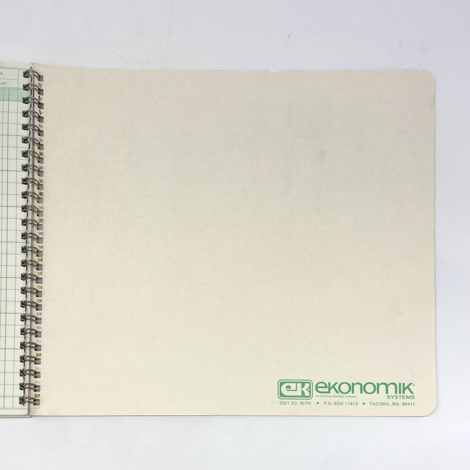 Vintage Ekonomik Wirebound Form DD Check Register 1965 Printed In USA