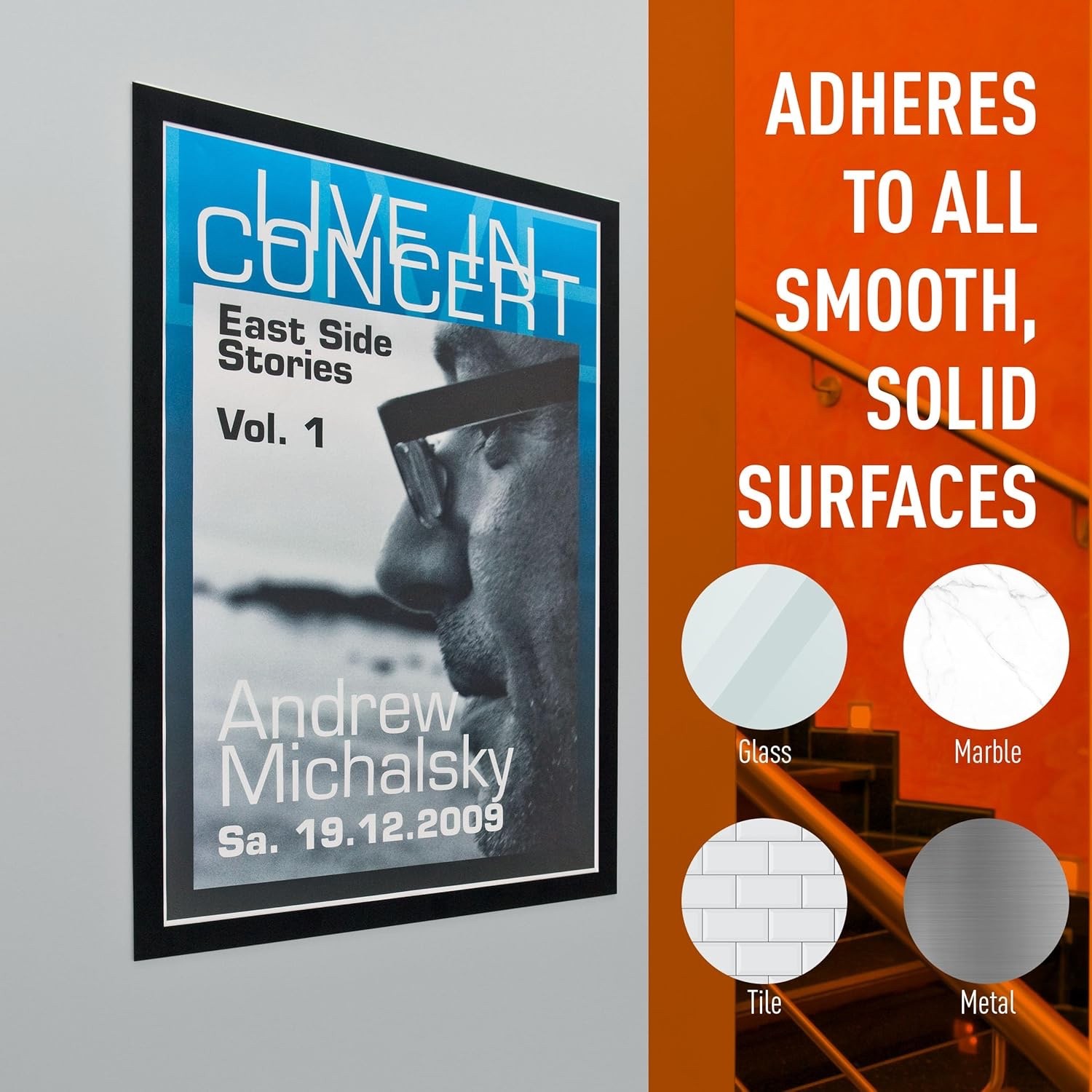 Durable DURAFRAME Sign Holder 11 x 17 Black Frame 2/Pack 476901
