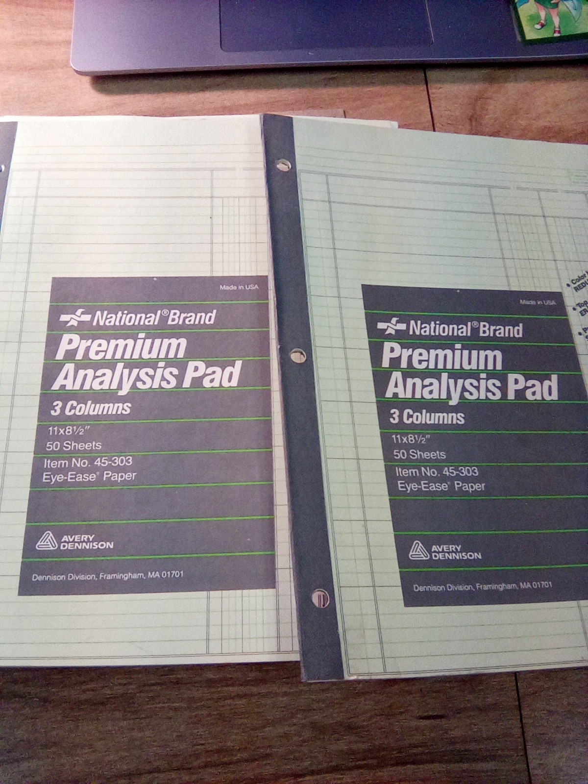 National Brand Premium Analysis Pad 45-303 3 Columns Approx 250 Sheets