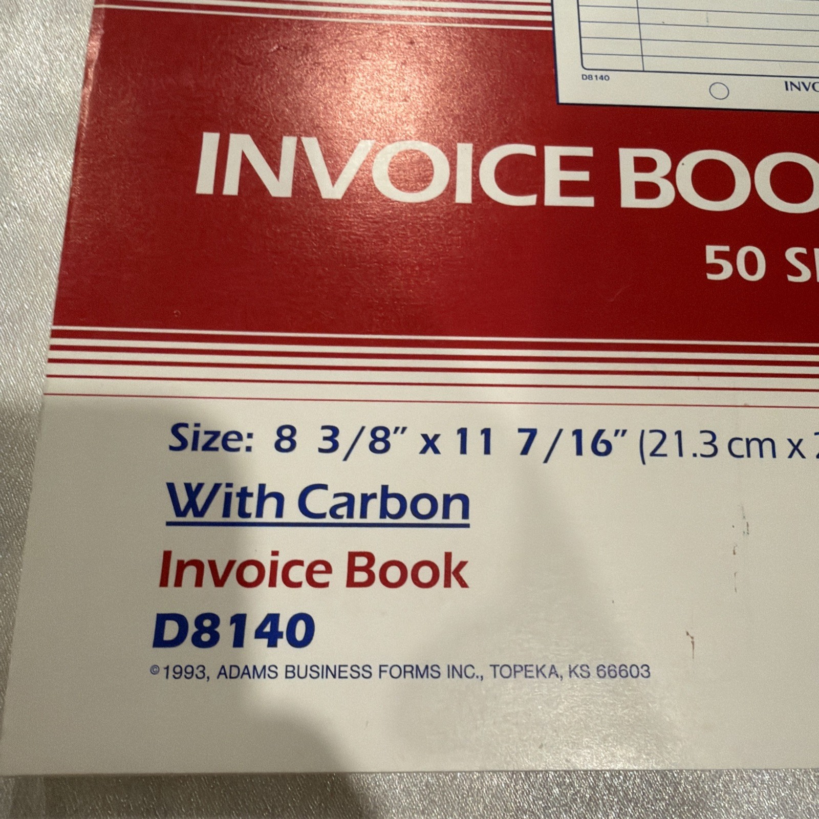 1993 Adam’s Business Forms Invoice Book